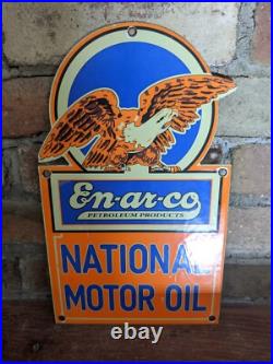 Vintage En-ar-co National Motor Oil 8x 12 Porcelain Sign Vintage En-ar-co National Motor Oil 8x 12 Porcelain Sign