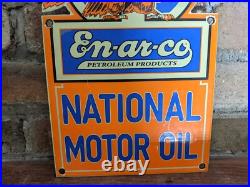 Vintage En-ar-co National Motor Oil 8x 12 Porcelain Sign Vintage En-ar-co National Motor Oil 8x 12 Porcelain Sign