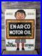 Vintage Enarco Motor Oil Sign Tin Advertising Enarco