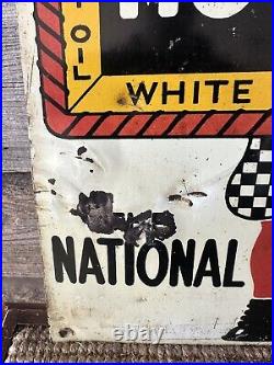Vintage Enarco Motor Oil Sign Tin Advertising Enarco
