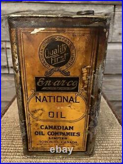 Vintage Enarco Oil Can Canadian Oil Companies