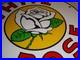 Vintage Enarco White Rose Gasoline 11 3/4 Porcelain Metal Canada Gas & Oil Sign