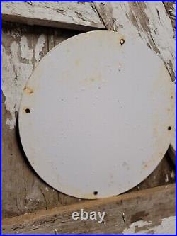 Vintage Esso Extra Porcelain Sign Oil Gas Station Service Pump Plate Lube Truck