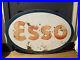 Vintage Esso Gas Sign Original 42 Oval Display Oil Station Tiger Standard Mobil