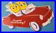 Vintage Esso Gasoline Oil Drop Boy Girl Porcelain Gas Automobile Pump Plate Sign