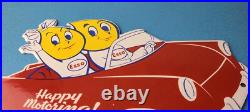 Vintage Esso Gasoline Oil Drop Boy Girl Porcelain Gas Automobile Pump Plate Sign Vintage Esso Gasoline Oil Drop Boy Girl Porcelain Gas Automobile Pump Plate Sign