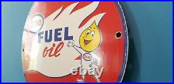 Vintage Esso Gasoline Porcelain Motor Oil Drop Boy Service Station Pump Sign