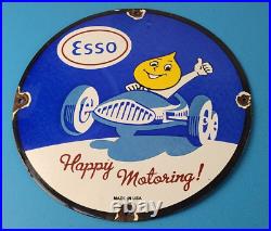 Vintage Esso Gasoline Sign Gas Service Buy Porcelain Sign