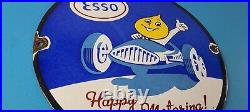 Vintage Esso Gasoline Sign Gas Service Buy Porcelain Sign