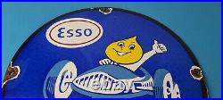 Vintage Esso Gasoline Sign Gas Service Buy Porcelain Sign