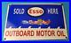 Vintage Esso Gasoline Sign Outboard Oil Sold Here Gas Service Porcelain Sign