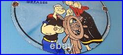 Vintage Esso Gasoline Sign Popeye Marine Gas Service Display Ad Porcelain Sign