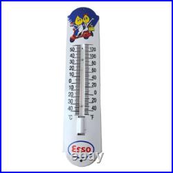 Vintage Esso Gasoline Sign Service Pump Ad Sign on Porcelain Thermometer Vintage Esso Gasoline Sign Service Pump Ad Sign on Porcelain Thermometer