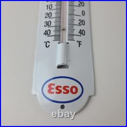 Vintage Esso Gasoline Sign Service Pump Ad Sign on Porcelain Thermometer Vintage Esso Gasoline Sign Service Pump Ad Sign on Porcelain Thermometer