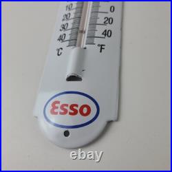 Vintage Esso Gasoline Sign Service Pump Ad Sign on Porcelain Thermometer Vintage Esso Gasoline Sign Service Pump Ad Sign on Porcelain Thermometer