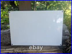 Vintage Esso Heating Oils Porcelain Enamel Gas Pump Sign 12 X 8