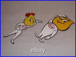 Vintage Esso Oil Drop Boy & Girl Pair 12 Metal Gasoline Oil Advertising Sign 2 Vintage Esso Oil Drop Boy & Girl Pair 12 Metal Gasoline Oil Advertising Sign 2