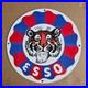 Vintage Esso Red Blue Tiger Old Us Gasoline Oil Gas Pump Enamel Porcelain Sign