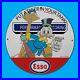 Vintage Esso USA 62 Red Reg. U. S. Pat. Off. Service Man Cave Oil Porcelain Sign