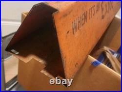 Vintage Exide Batteries Double Sided Heavy Tin Sign Base YOU START