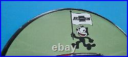 Vintage Felix Cat Chevrolet Porcelain Bow-tie Gas Oil Service Dealership Sign