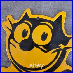 Vintage Felix Winslow B Felix Us Gasoline Oil Gas Pump Enamel Porcelain Sign