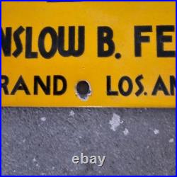 Vintage Felix Winslow B Felix Us Gasoline Oil Gas Pump Enamel Porcelain Sign