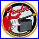 Vintage Fender Guitars Porcelain Stratocaster Sign Sales Service Gas Oil Amp