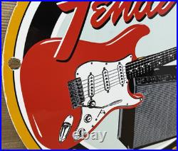 Vintage Fender Guitars Porcelain Stratocaster Sign Sales Service Gas Oil Amp Vintage Fender Guitars Porcelain Stratocaster Sign Sales Service Gas Oil Amp