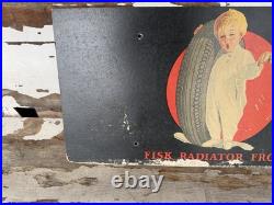 Vintage Fisk Tire Sign Radiator Cover Some Minor Wear. SHIPS FREE IN THE USA