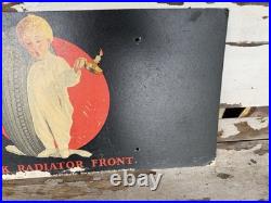 Vintage Fisk Tire Sign Radiator Cover Some Minor Wear. SHIPS FREE IN THE USA