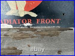 Vintage Fisk Tire Sign Radiator Cover Some Minor Wear. SHIPS FREE IN THE USA