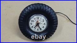 Vintage Fisk Tires Promotional Display Oil Gas Station Store Advertising Clock