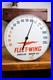 Vintage Fleet Wing Motor Oil Glass Thermometer Advertising Sign Gasoline round