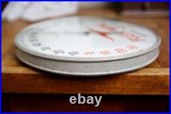 Vintage Fleet Wing Motor Oil Glass Thermometer Advertising Sign Gasoline round Vintage Fleet Wing Motor Oil Glass Thermometer Advertising Sign Gasoline round