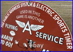 Vintage Flying A Gasoline Porcelain Sign Oil Gas Station San Francisco 49ers Vintage Flying A Gasoline Porcelain Sign Oil Gas Station San Francisco 49ers