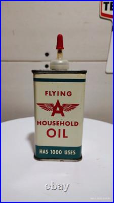 Vintage Flying A Household Oil Handy Oil Can 1000 Uses Green White Red