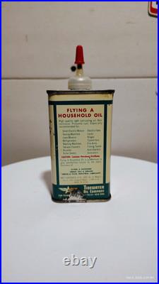 Vintage Flying A Household Oil Handy Oil Can 1000 Uses Green White Red