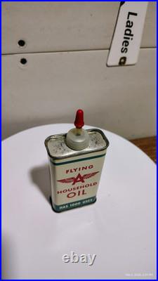 Vintage Flying A Household Oil Handy Oil Can 1000 Uses Green White Red