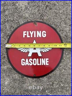 Vintage Flying A Tydol Ethyl Gasoline Porcelain Oil Gas Station Pump Plate Sign