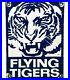 Vintage Flying Tigers Porcelain Sign Oil Gas Station Aviation Airplane Hangar