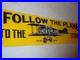 Vintage Follow The Airplane To Aer-o-plane Stores 20 Metal Gasoline & Oil Sign