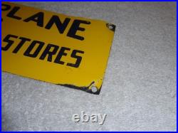 Vintage Follow The Airplane To Aer-o-plane Stores 20 Metal Gasoline & Oil Sign