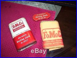 Vintage Ford 1960s antique nos cloth accessory kit wax Oil can auto promo part