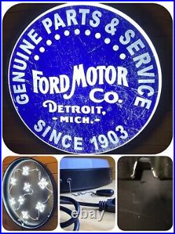 Vintage Ford 30 Backlit LED Lighted Sign