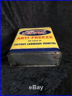 Vintage Ford Antifreeze Rare Oil Can, Advertising Sign, Ford Graphics, 1 Gal