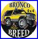 Vintage Ford Bronco Porcelain Sign General Motors Dealership Gas Oil Chevrolet