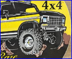Vintage Ford Bronco Porcelain Sign General Motors Dealership Gas Oil Chevrolet Vintage Ford Bronco Porcelain Sign General Motors Dealership Gas Oil Chevrolet