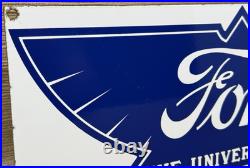Vintage Ford Motors Porcelain Sign Gas Station Pump Plate Dealership Chevrolet