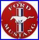 Vintage Ford Mustang Porcelain Sign Gas Automobile Service Motor Co Tucks Dealer